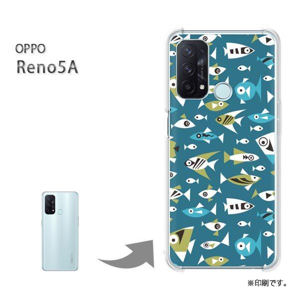 ���� OPPO Reno5A �J�o�[ �n�[�h�P�[�X �f�U�C�� ���E����(�u���[)/reno5a-pc-new0986