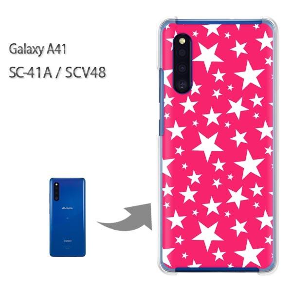 GalaxyA41 �P�[�X SCV48 SC-41A �J�o�[ �N���A �n�[�h�P�[�X �f�U�C��  �h�b�g�E���i�s���N�j/sc41a-pc-ne299