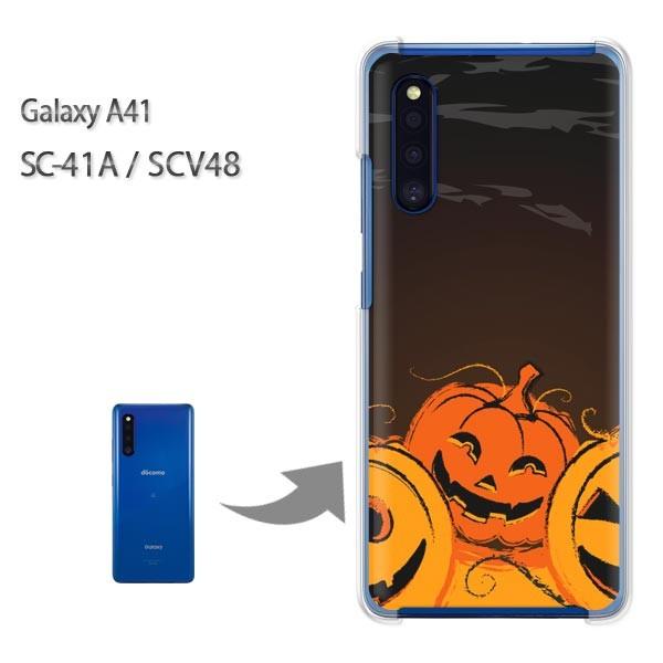 GalaxyA41 �P�[�X SCV48 SC-41A �J�o�[ �N���A �n�[�h�P�[�X �f�U�C�� �n���E�B���E�L����(�I�����W)/sc41a-pc-new0546