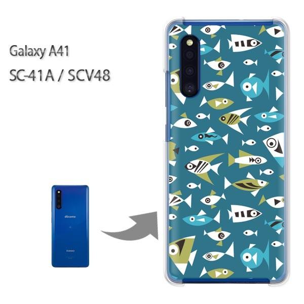 ���� GalaxyA41 �P�[�X SCV48 SC-41A �J�o�[ �N���A �n�[�h�P�[�X �f�U�C�� ���E����(�u���[)/sc41a-pc-new0986