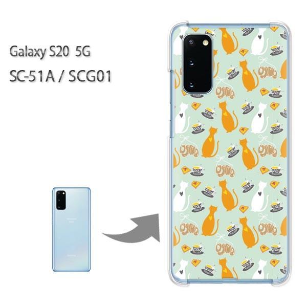 SC-51A �P�[�X SCG01 �J�o�[ Galaxy S20 5G �N���A �n�[�h�P�[�X �f�U�C��  �����E�L(�O���[��)/sc51a-pc-ne109