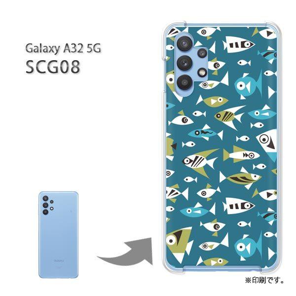 ���� SCG08 Galaxy A32 5G �J�o�[ �n�[�h�P�[�X �f�U�C�� ���E����(�u���[)/scg08-pc-new0986