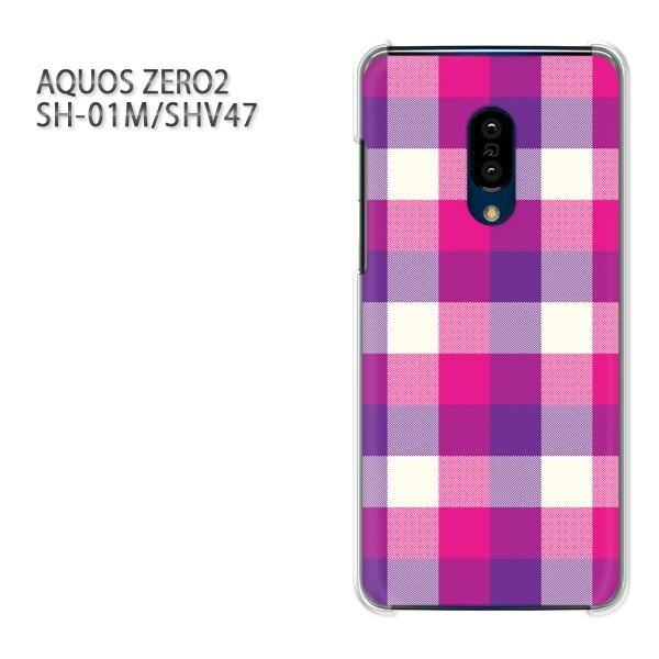 ���� SH-01M SHV47 AQUOS ZERO2 �A�N�I�X�[��2 �P�[�X �n�[�h �v�����g ��� �f�U�C��  �`�F�b�N1�i�s���N�j/sh01m-M846