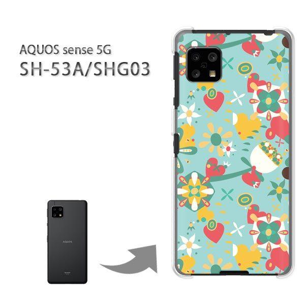 SHG03 SH-53A �P�[�X �J�o�[ AQUOS sense 5G �n�[�h�P�[�X �f�U�C�� �n�[�g�t�����[055/SHG03 SH-53A-PM055