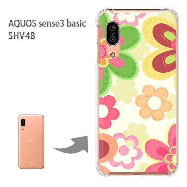 SHV48 �P�[�X AQUOS sense3 basic �n�[�h �v�����g ��� �f�U�C��  �ԁi�x�[�W���j/shv48-pc-ne169
