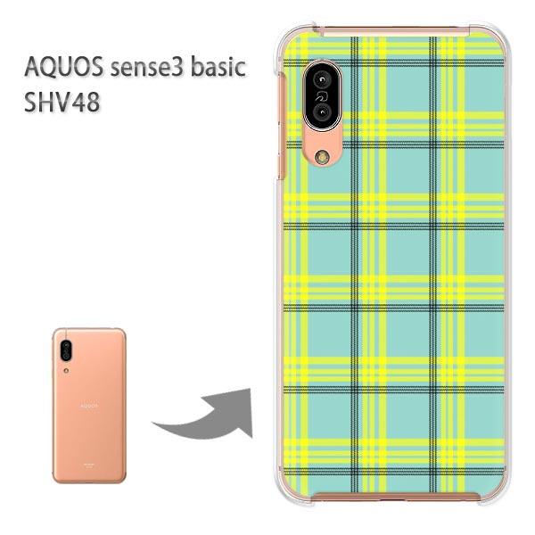 SHV48 �P�[�X AQUOS sense3 basic �n�[�h �v�����g ��� �f�U�C�� �`�F�b�N(�O���[��)/shv48-pc-new0912
