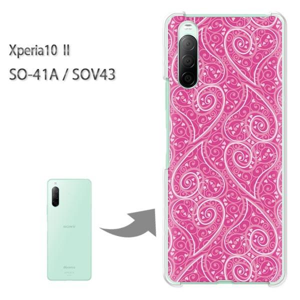 SOV43 �P�[�X SO-41A �J�o�[ Xperia10II �N���A �n�[�h�P�[�X �f�U�C��  �n�[�g017/so41a-PM017