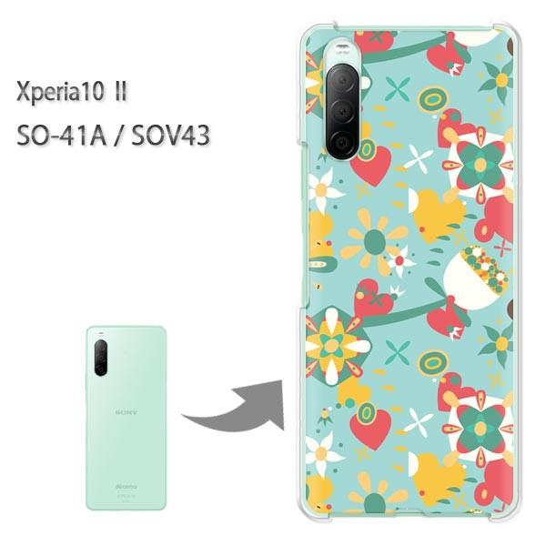 SOV43 �P�[�X SO-41A �J�o�[ Xperia10II �N���A �n�[�h�P�[�X �f�U�C��  �n�[�g�t�����[055/so41a-PM055