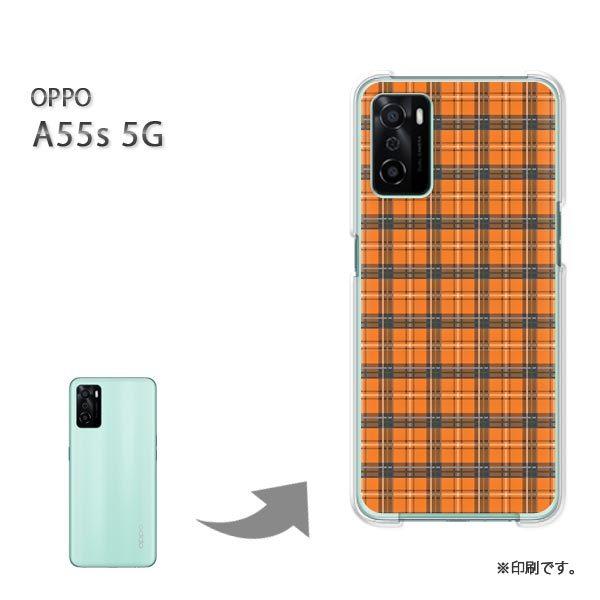 OPPO A55s 5G �J�o�[ �n�[�h�P�[�X �f�U�C�� �`�F�b�N�� �I�����W/a55s-M802