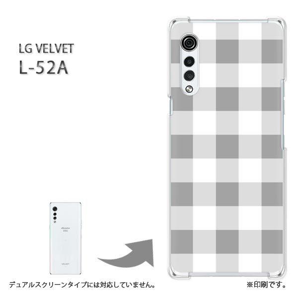 ���� L-52A �P�[�X LG VELVET �J�o�[ �n�[�h�P�[�X �f�U�C�� �`�F�b�N(�O���[)/l52a-pc-new0887