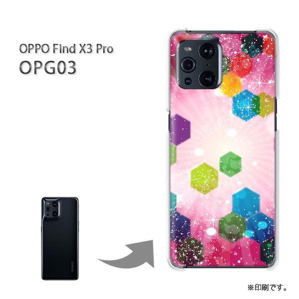 OPPO FindX3 Pro �P�[�X �J�o�[ �n�[�h�P�[�X �f�U�C�� ���E�L���L��(�s���N)/opg03-pc-new1373