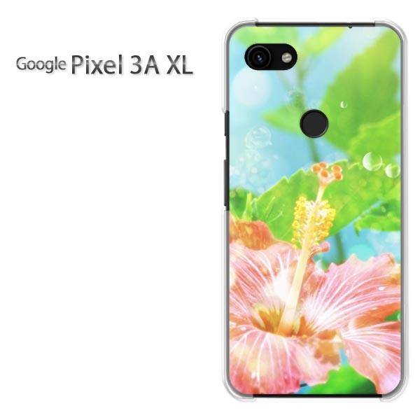 ゆうパケ送料無料 Google Pixel 3A XL  花・ハイビスカス(ピンク)/pixel3axl-pc-new0436