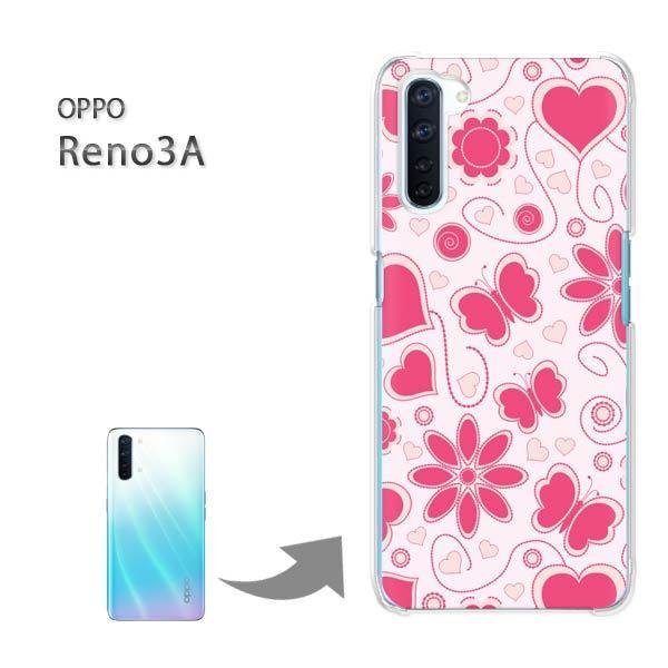OPPO Reno3A �I�b�| ���m3A �n�[�h�P�[�X �f�U�C��  �ԁE�n�[�g(�s���N)/reno3a-pc-ne005