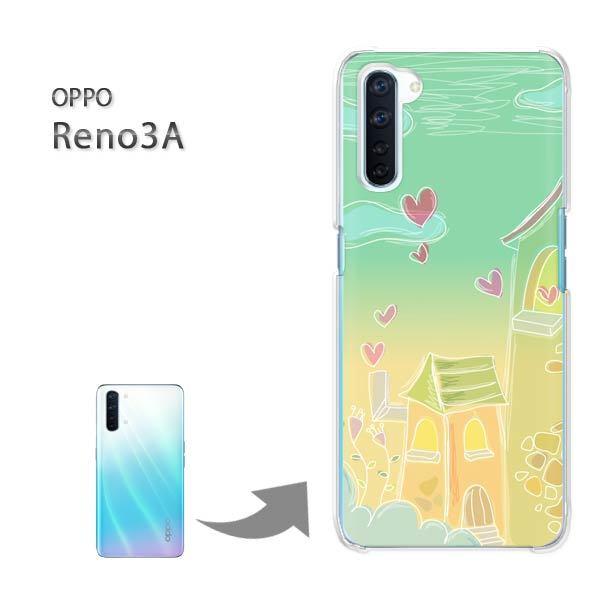 OPPO Reno3A �I�b�| ���m3A �n�[�h�P�[�X �f�U�C�� �n�[�g�E��(�O���[��)/reno3a-pc-new1299