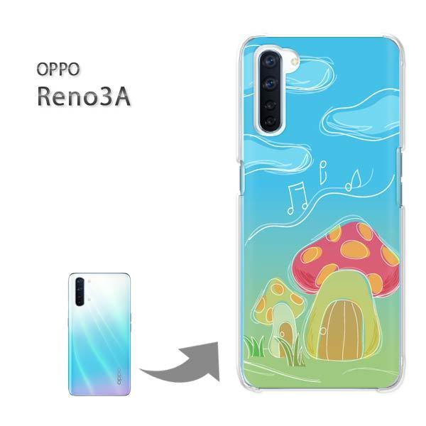 OPPO Reno3A �I�b�| ���m3A �n�[�h�P�[�X �f�U�C�� �V���v���E�L�m�R(�u���[)/reno3a-pc-new1302
