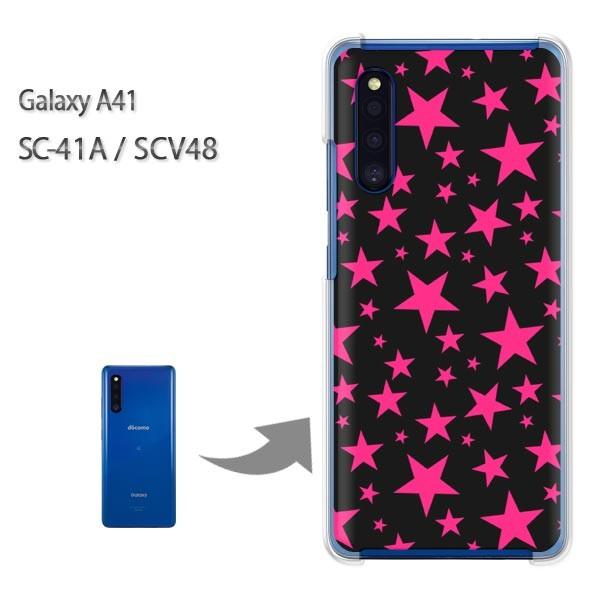 GalaxyA41 �P�[�X SCV48 SC-41A �J�o�[ �N���A �n�[�h�P�[�X �f�U�C��  �h�b�g�E���i�s���N�j/sc41a-pc-ne296