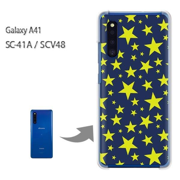 GalaxyA41 �P�[�X SCV48 SC-41A �J�o�[ �N���A �n�[�h�P�[�X �f�U�C��  �h�b�g�E���i�u���[�j/sc41a-pc-ne298