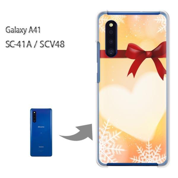 GalaxyA41 �P�[�X SCV48 SC-41A �J�o�[ �N���A �n�[�h�P�[�X �f�U�C�� �n�[�g�E���{��(�I�����W)/sc41a-pc-new0564