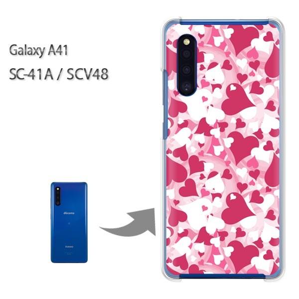 GalaxyA41 �P�[�X SCV48 SC-41A �J�o�[ �N���A �n�[�h�P�[�X �f�U�C�� �n�[�g(�s���N)/sc41a-pc-new1056