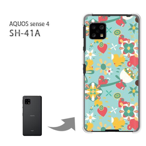 SH-41A �P�[�X �J�o�[ AQUOS sense4 �n�[�h�P�[�X �f�U�C�� �n�[�g�t�����[055/sh41a SH-53A-PM055