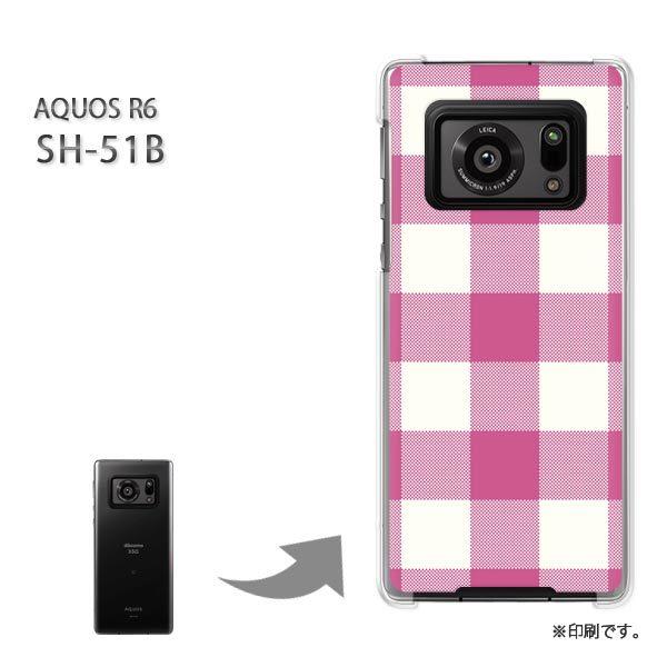 SH-51B AQUOS R6 �J�o�[ �n�[�h�P�[�X �f�U�C�� �`�F�b�N2�i�Z�s���N�j/sh51b-M851