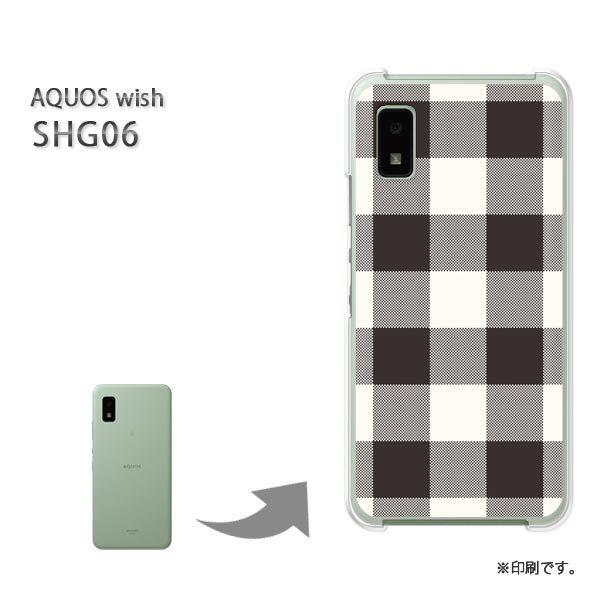 ���� SHG06 AQUOS wish �J�o�[ �n�[�h�P�[�X �f�U�C�� �`�F�b�N2�i���j/shg06-M855