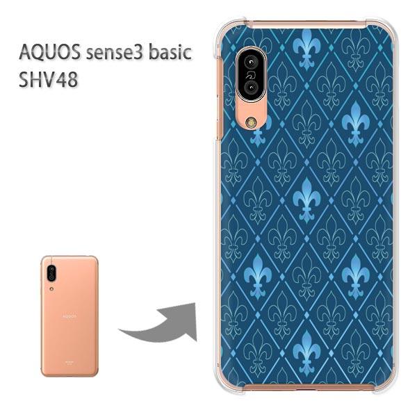SHV48 �P�[�X AQUOS sense3 basic �n�[�h �v�����g ��� �f�U�C��  �V���v���E�����̖��(�u���[)/shv48-pc-ne021