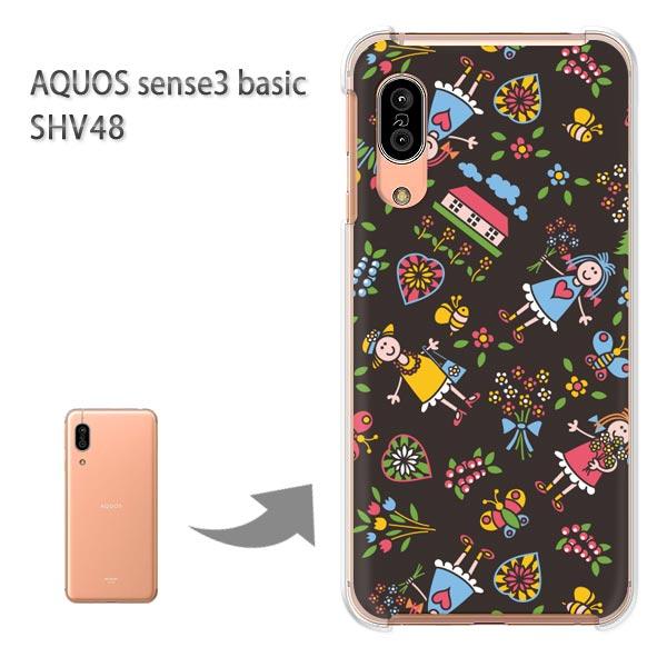 SHV48 �P�[�X AQUOS sense3 basic �n�[�h �v�����g ��� �f�U�C��  �L����(��)/shv48-pc-ne123