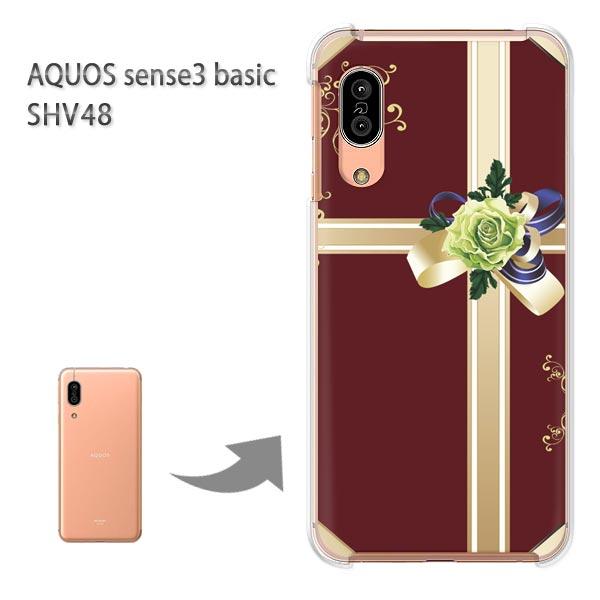 SHV48 �P�[�X AQUOS sense3 basic �n�[�h �v�����g ��� �f�U�C��  �o���E���{��162/shv48-PM162