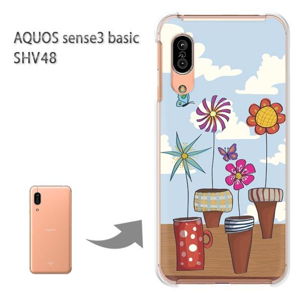 SHV48 �P�[�X AQUOS sense3 basic �n�[�h �v�����g ��� �f�U�C��  �t�����[290/shv48-PM290