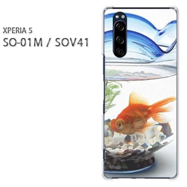 SO-01M SOV41 Xperia5 �G�N�X�y���A5 �n�[�h�P�[�X �f�U�C�� �����E����(�u���[�E��)/so01m-pc-new0112