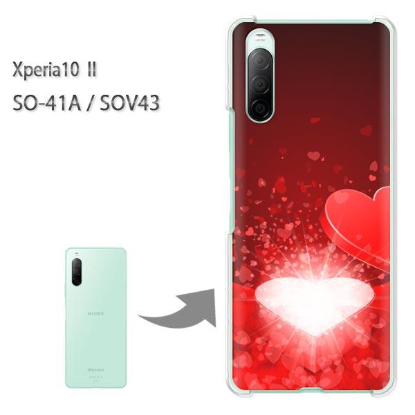 SOV43 �P�[�X SO-41A �J�o�[ Xperia10II �N���A �n�[�h�P�[�X �f�U�C�� �n�[�g(��)/so41a-pc-new0562