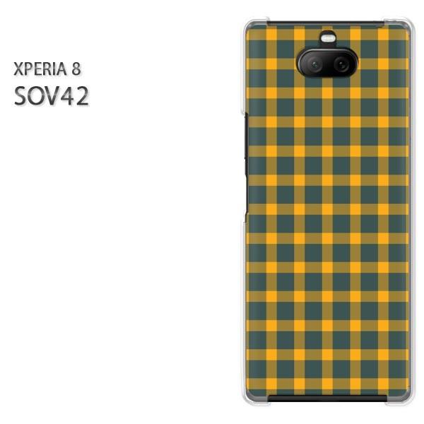 SOV42 Xperia8 �G�N�X�y���A8 �n�[�h�P�[�X �f�U�C�� �`�F�b�N(�O���[��)/sov42-pc-new0863