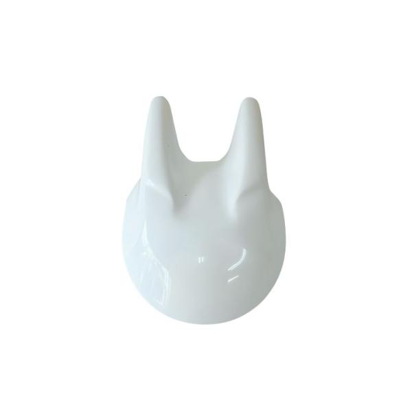 猫耳☆二代目にゃこ耳 ヘルメットディフューザー 半ヘル用 白ゲル 復刻