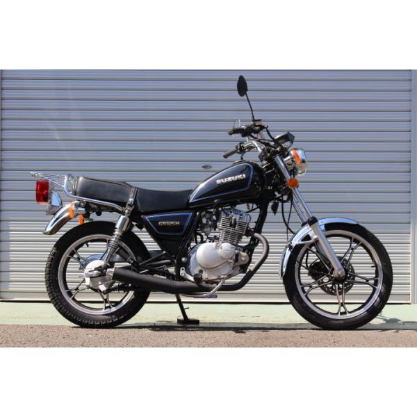 スズキ GN125 QUIET エキゾーストマフラー FI用 ブラック マフラー