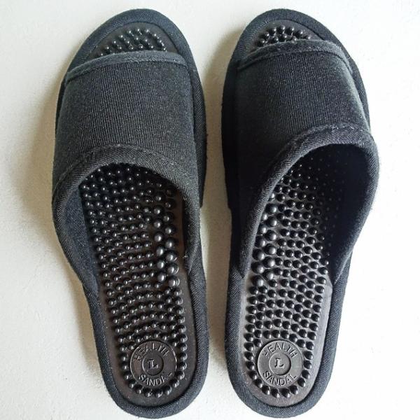 Lサイズ シンプル足つぼ健康サンダル ブラック 黒 男性用 メンズ 26cm程度まで スリッパ Buyee Buyee Japanese Proxy Service Buy From Japan Bot Online