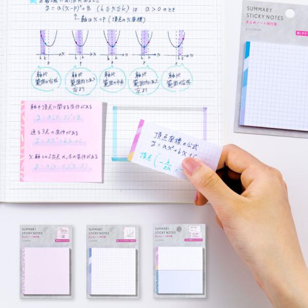 付箋(テスト) 付箋 ふせん 勉強 計画 受験 ステーショナリー &STUDIUM SUMMARY