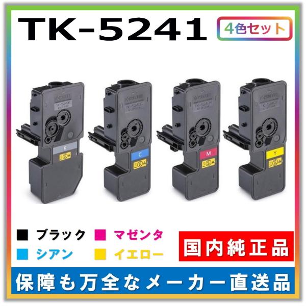 2個以上購入で送料無料 京セラ(KYOCERA) TK-5241(K/C/M/Y) リサイクル