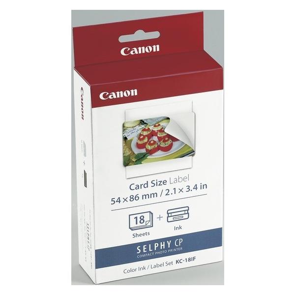 キヤノン（Canon） KC-18IF 全面シール カードサイズ 18枚 カラー