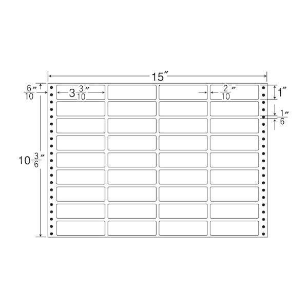 MX15D ナナフォーム Mタイプ 500折 連続ラベル 剥離紙白 バーコード用