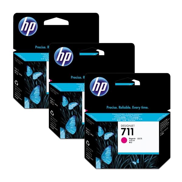 HP 711 純正インク カラー 3色セット 29mL 各1 計3個 | : キラキラ通販