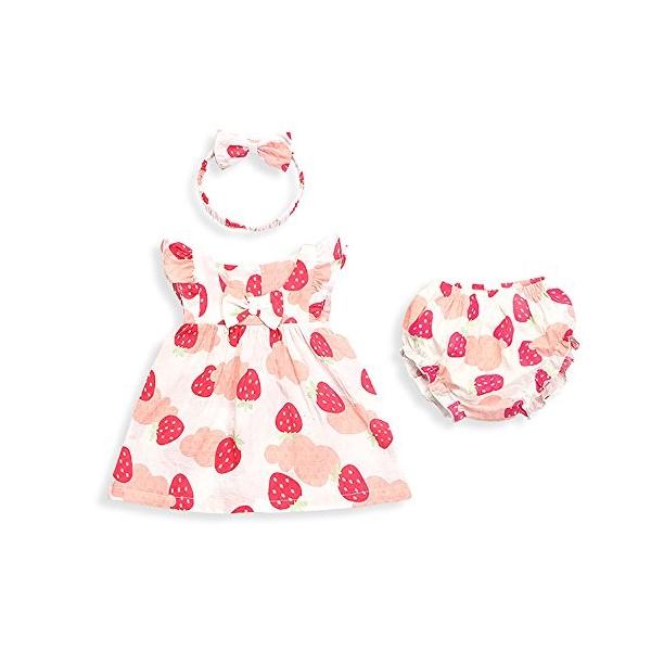 Mikistory 新生児 服 女の子 子供服 出産祝い ベビー服 ドレス 幼児 服 100cm Proyabloko Pro