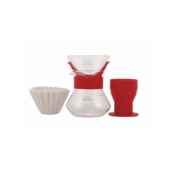 ウェーブスタイルアップ#185 はスタイルにあわせて選べる３色。耐熱ガラス製のウェーブフィルターと耐熱ガラスサーバー、シリコン製の持ち手と、ドリッパースタンドが付いています。ドリッパースタンドは小さく折りたためます。ウェーブフィルター初心者...