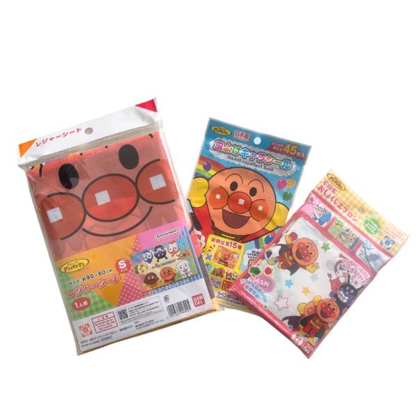 アンパンマン レジャーシート 虫よけシール エプロン お出かけ３点セット