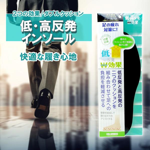 インソール 低反発 高反発W効果 サイズ調整 クッション効果 日本製 コロンブス