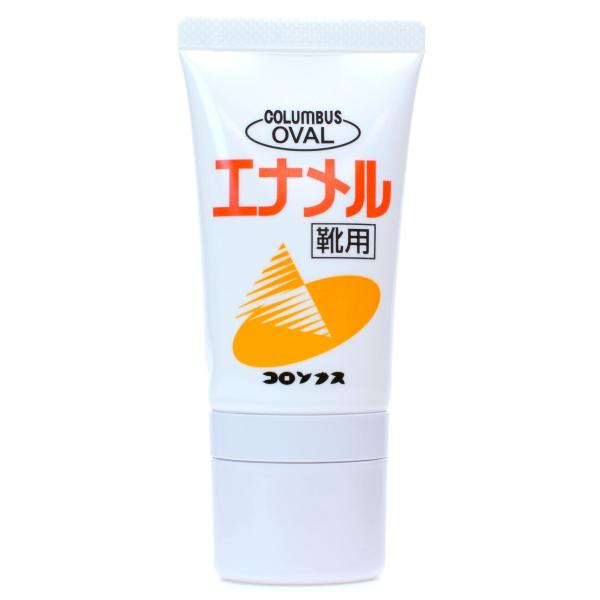 エナメル専用 塗布スポンジ付き 簡単シューケア コロンブス オーバル 日本製特殊シリコンによりベトつかず、エナメル革独特の透明度の高い光沢を維持します。透明なゼリー状なのでどんな色のエナメル靴にも使えます。塗布器付きの使いやすいラミネートチ...