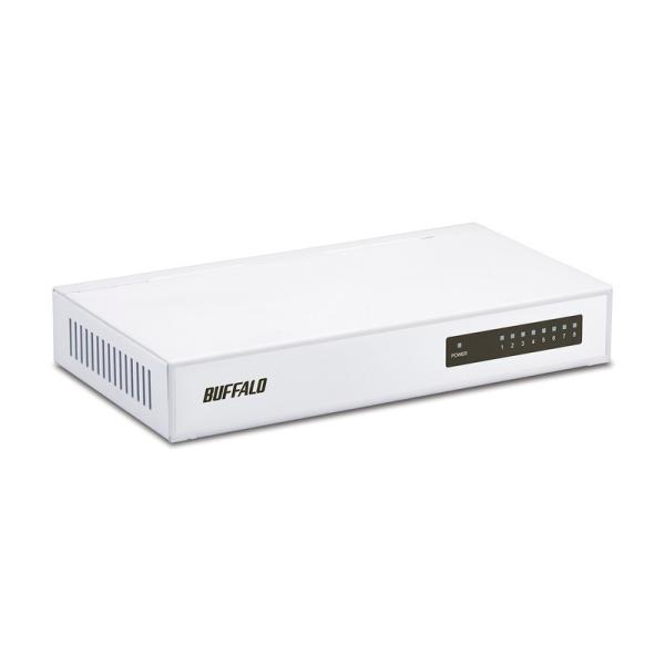 バッファロー Buffalo LSW4-TX-8NS/WH　8ポートスイッチングハブ