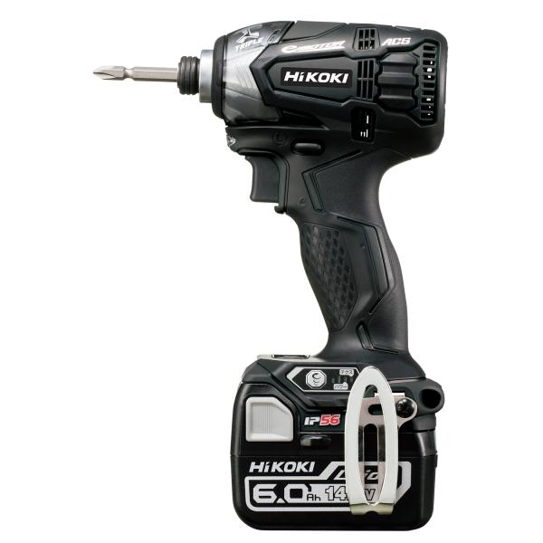【数量限定特価】コードレスインパクトドライバー　HiKOKI(ハイコーキ)　14.4V  WH14DDL2(2LYPK)B  6.0Ah電池付フルセットストロングブラック