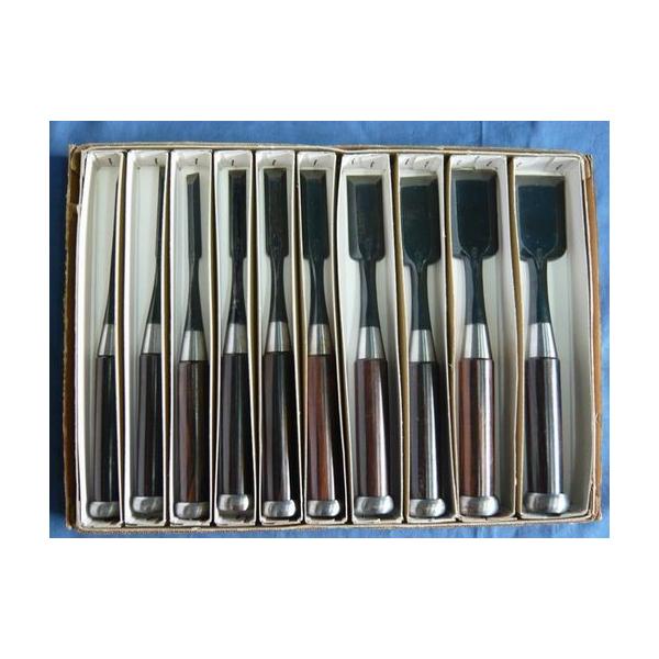 組鑿 是秀 面取 追入 黒檀柄 十本組 : ToolMate別館 Yahoo!店 - 通販