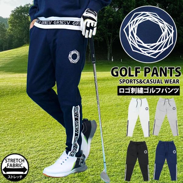 PG 刺繍ロゴ イエロー ゴルフパンツ　サイズ7 ゴルフパンツ メンズ ゴルフウェア GIORNO SEVEN ジョルノセブン